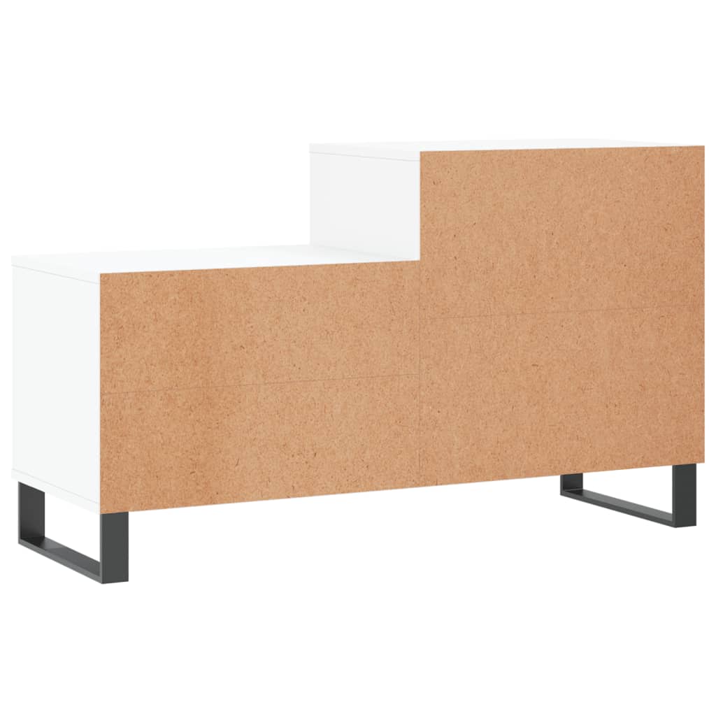 skoreol 102x36x60 cm konstrueret træ hvid højglans