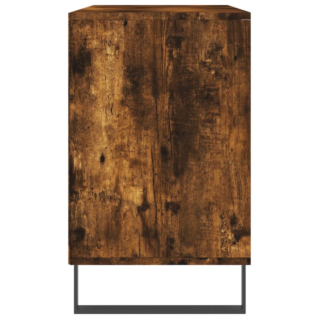 skoskab 102x36x60 cm konstrueret træ røget egetræsfarve