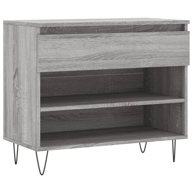 skoskab 102x36x60 cm konstrueret træ grå sonoma-eg