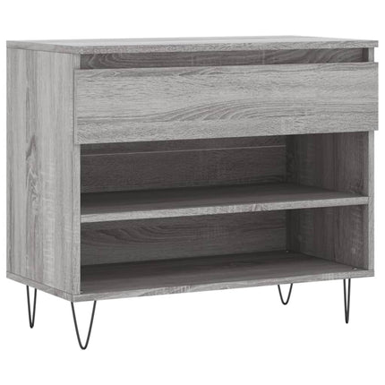 skoskab 102x36x60 cm konstrueret træ grå sonoma-eg