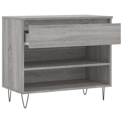 skoskab 102x36x60 cm konstrueret træ grå sonoma-eg