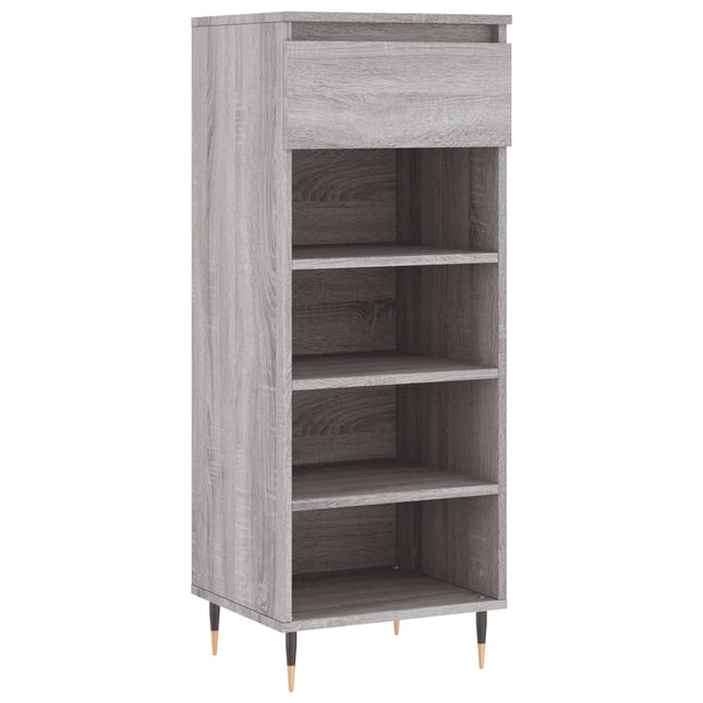 skoskab 40x36x105 cm konstrueret træ grå sonoma-eg