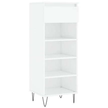 skoreol 40x36x105 cm konstrueret træ hvid højglans