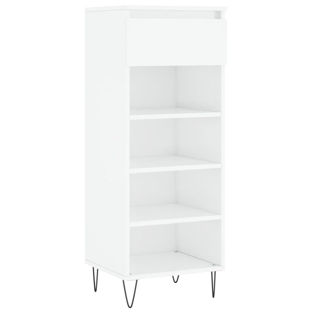 skoreol 40x36x105 cm konstrueret træ hvid højglans