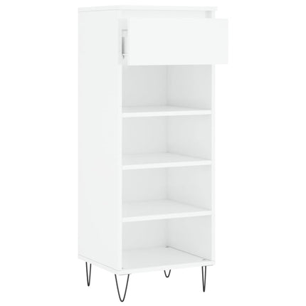 skoreol 40x36x105 cm konstrueret træ hvid højglans