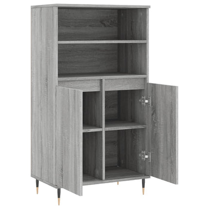 skab 60x36x110 cm konstrueret træ Grå sonoma-eg