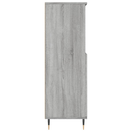 skab 60x36x110 cm konstrueret træ Grå sonoma-eg