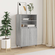 skab 60x36x110 cm konstrueret træ Grå sonoma-eg