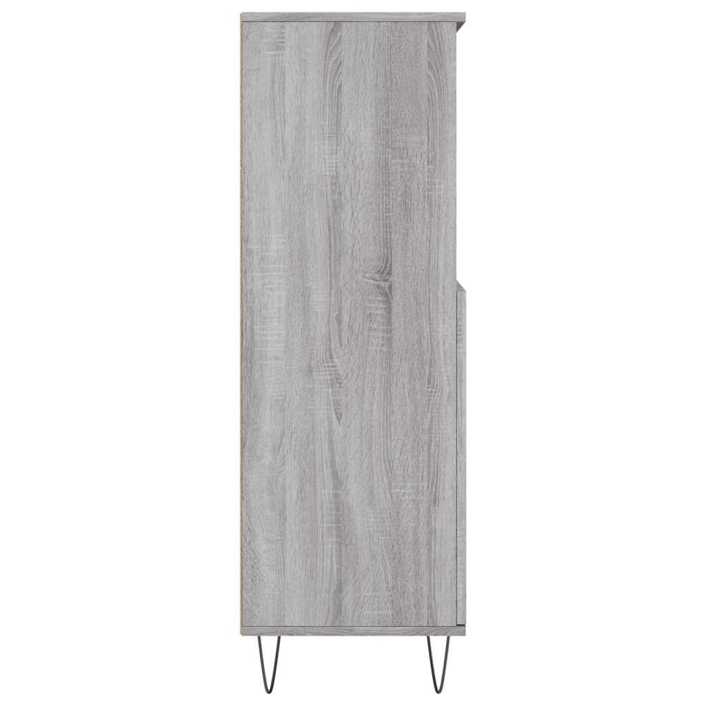 skab 60x36x110 cm konstrueret træ Grå sonoma-eg