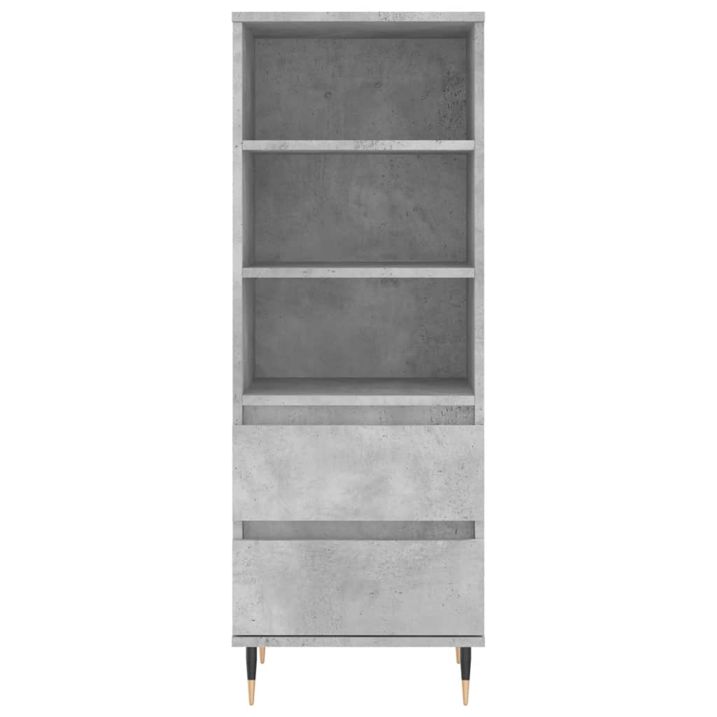 skab 40x36x110 cm konstrueret træ betongrå