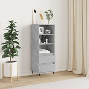 skab 40x36x110 cm konstrueret træ betongrå