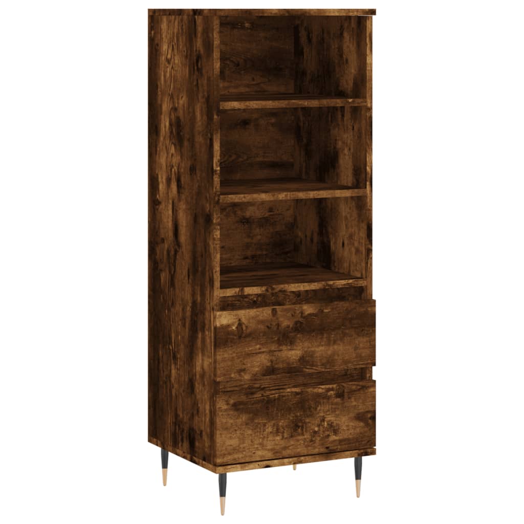 skab 40x36x110 cm konstrueret træ røget egetræ