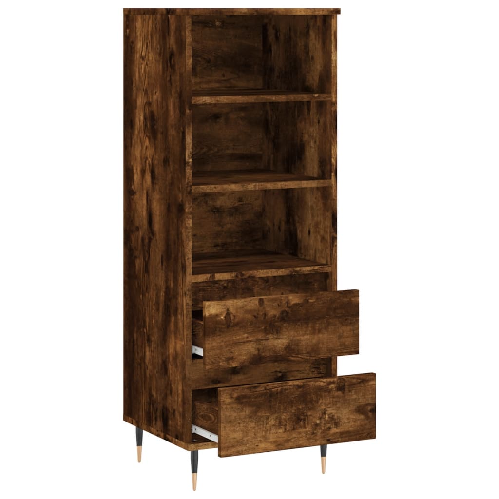 skab 40x36x110 cm konstrueret træ røget egetræ