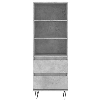 skab 40x36x110 cm konstrueret træ betongrå