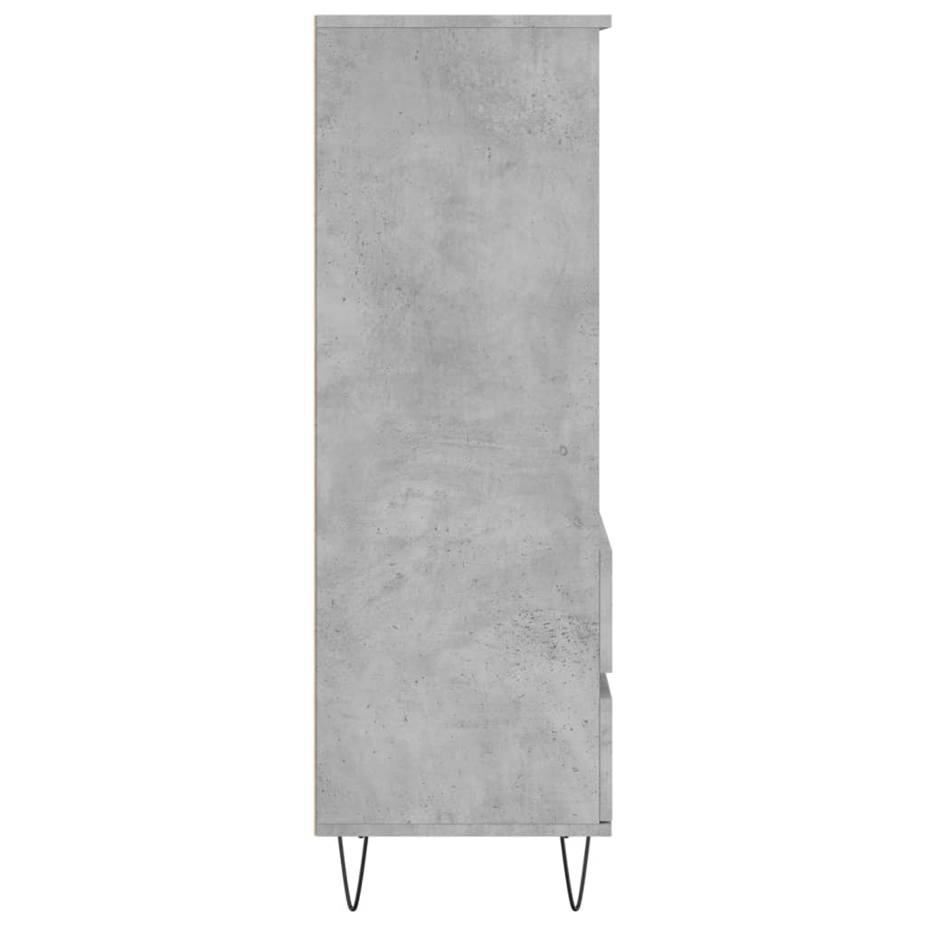 skab 40x36x110 cm konstrueret træ betongrå
