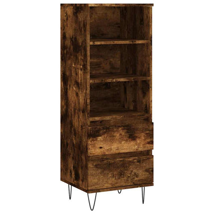 skab 40x36x110 cm konstrueret træ røget egetræ