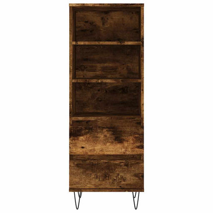 skab 40x36x110 cm konstrueret træ røget egetræ