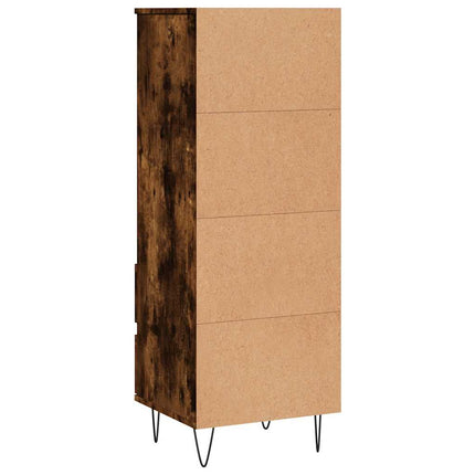 skab 40x36x110 cm konstrueret træ røget egetræ
