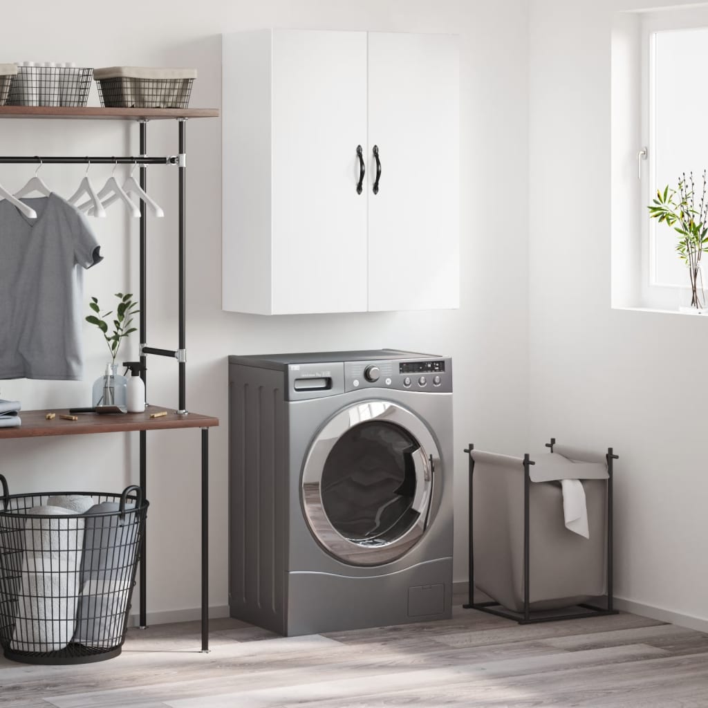 vægskab 69,5x34x90 cm konstrueret træ hvid