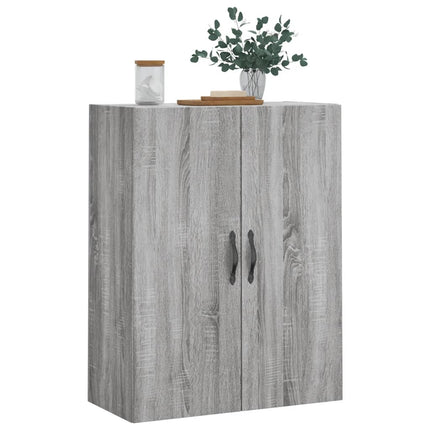 vægskab 69,5x34x90 cm konstrueret træ grå sonoma-eg