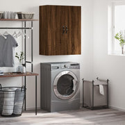 vægskab 69,5x34x90 cm konstrueret træ brun egetræsfarve