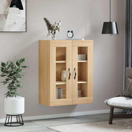 vægskab 69,5x34x90 cm konstrueret træ sonoma-eg