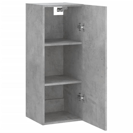 vægskab 34,5x34x90 cm konstrueret træ betongrå