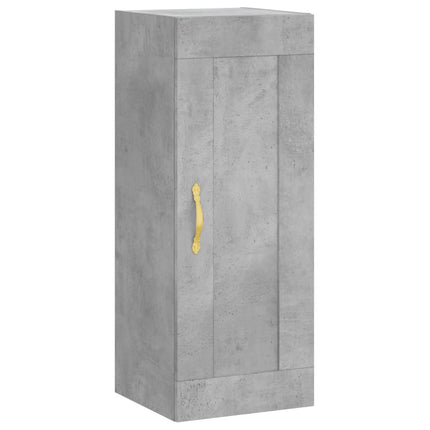 vægskab 34,5x34x90 cm konstrueret træ betongrå
