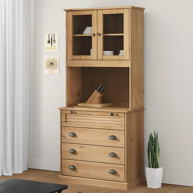 skænk VIGO 80x40x176 cm massivt fyrretræ