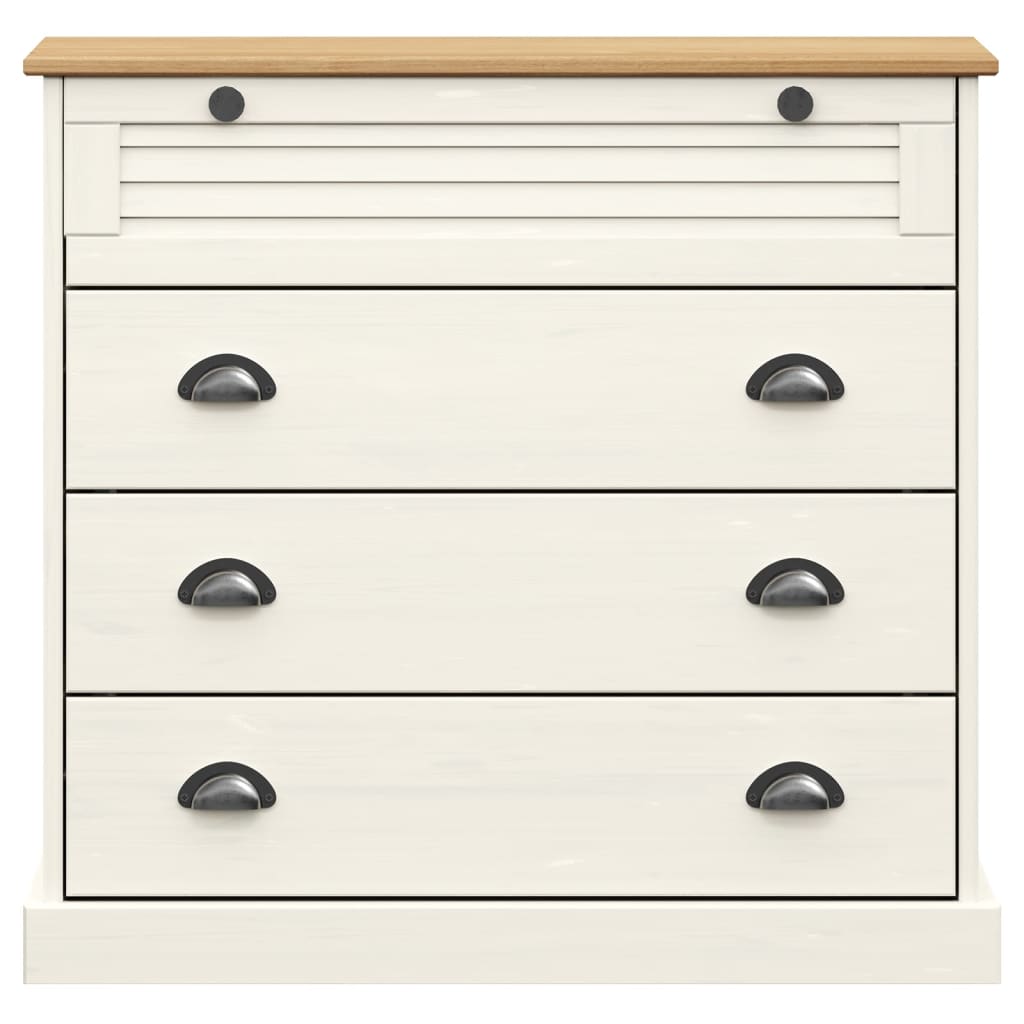 skænk VIGO 80x40x176 cm massivt fyrretræ hvid