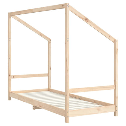 sengeramme til juniorseng 80x200 cm massivt fyrretræ