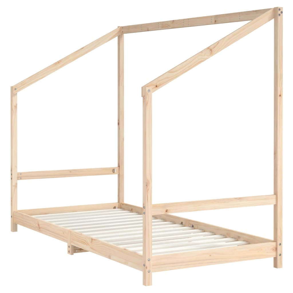 sengeramme til juniorseng 90x200 cm massivt fyrretræ