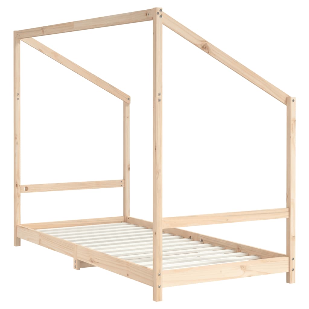 sengeramme til juniorseng 90x200 cm massivt fyrretræ