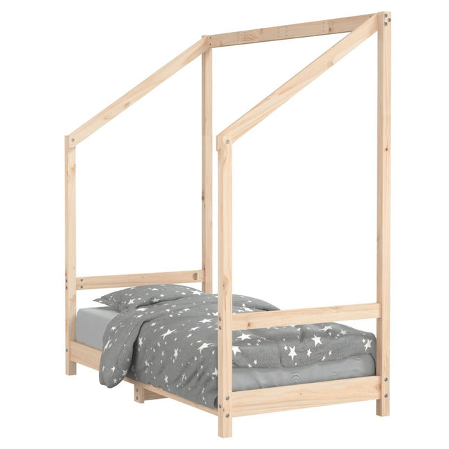 sengeramme til juniorseng 70x140 cm massivt fyrretræ