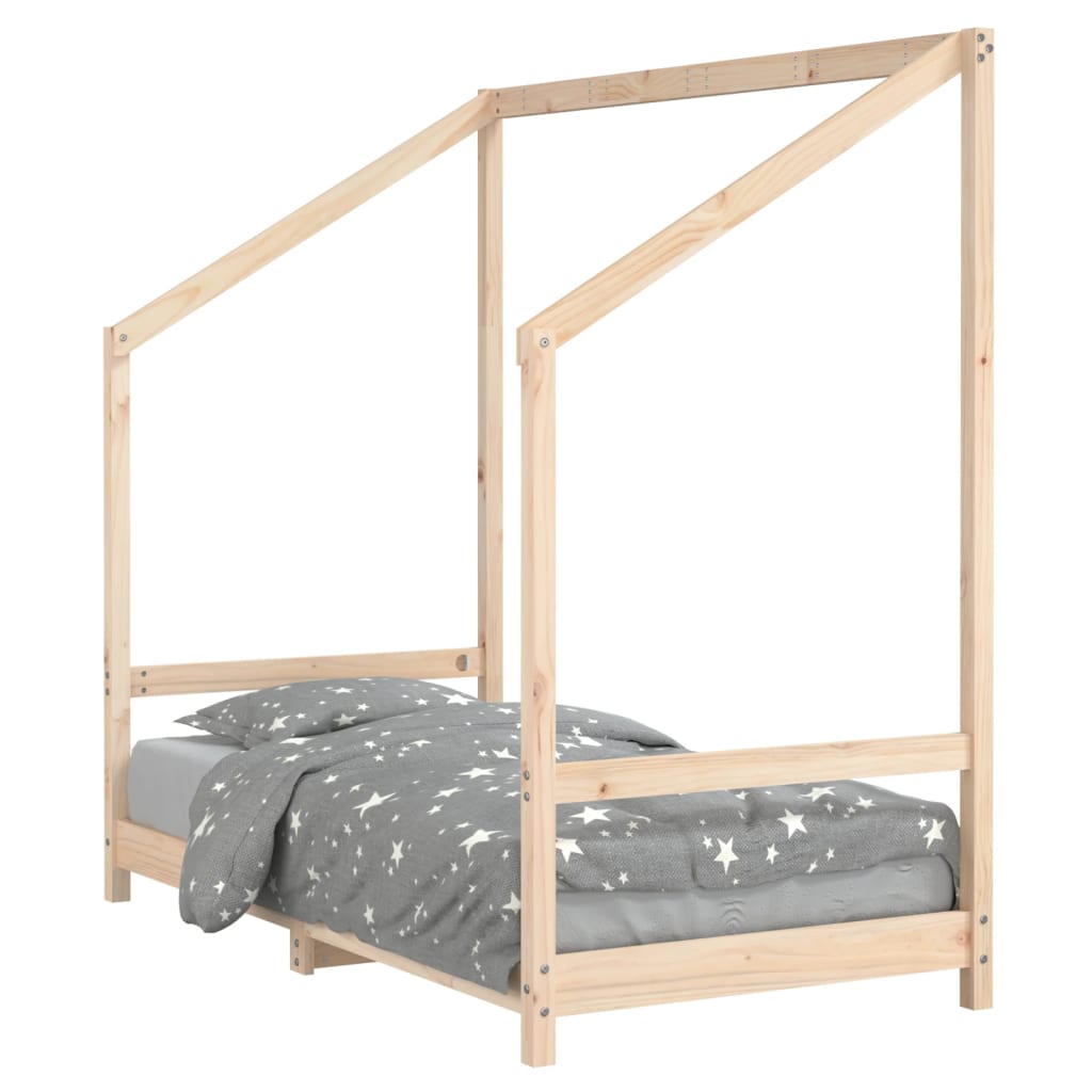 sengeramme til juniorseng 80x160 cm massivt fyrretræ
