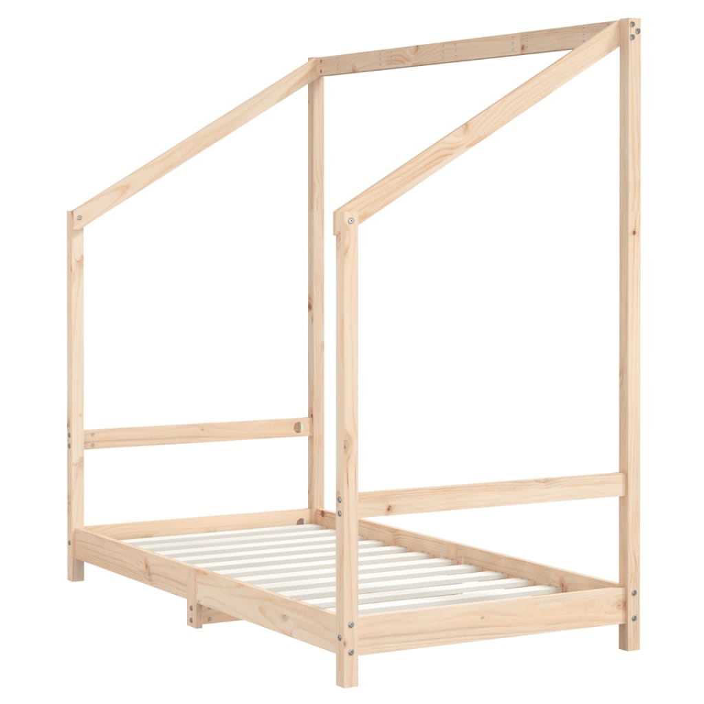 sengeramme til juniorseng 80x160 cm massivt fyrretræ