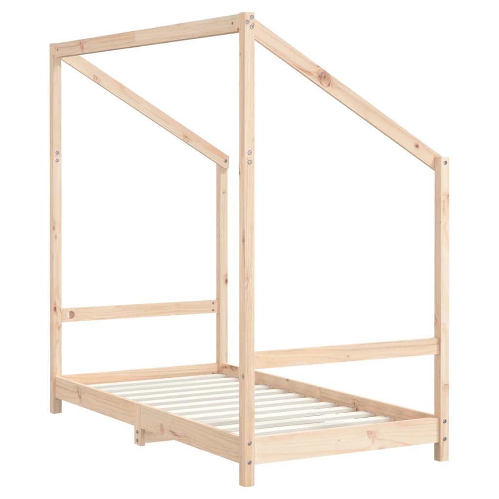 sengeramme til juniorseng 80x160 cm massivt fyrretræ