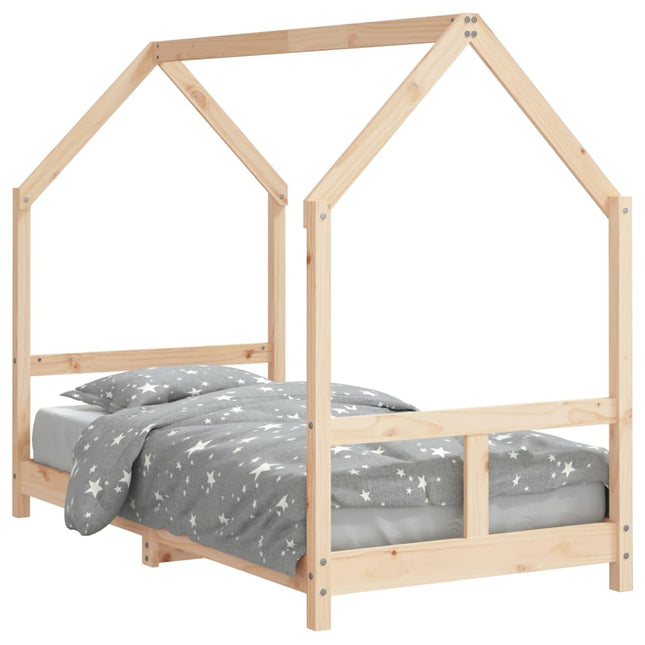 sengeramme til juniorseng 80x160 cm massivt fyrretræ