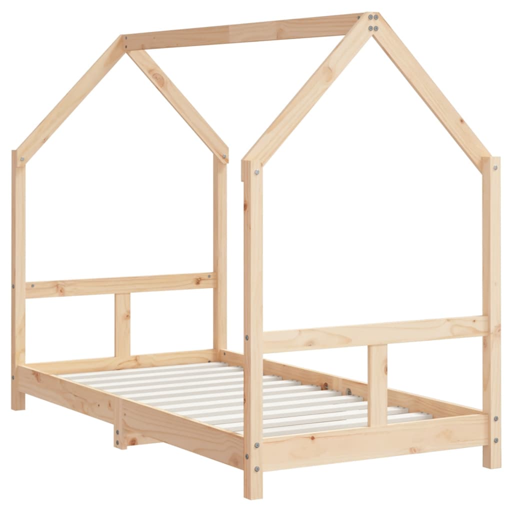 sengeramme til juniorseng 80x160 cm massivt fyrretræ