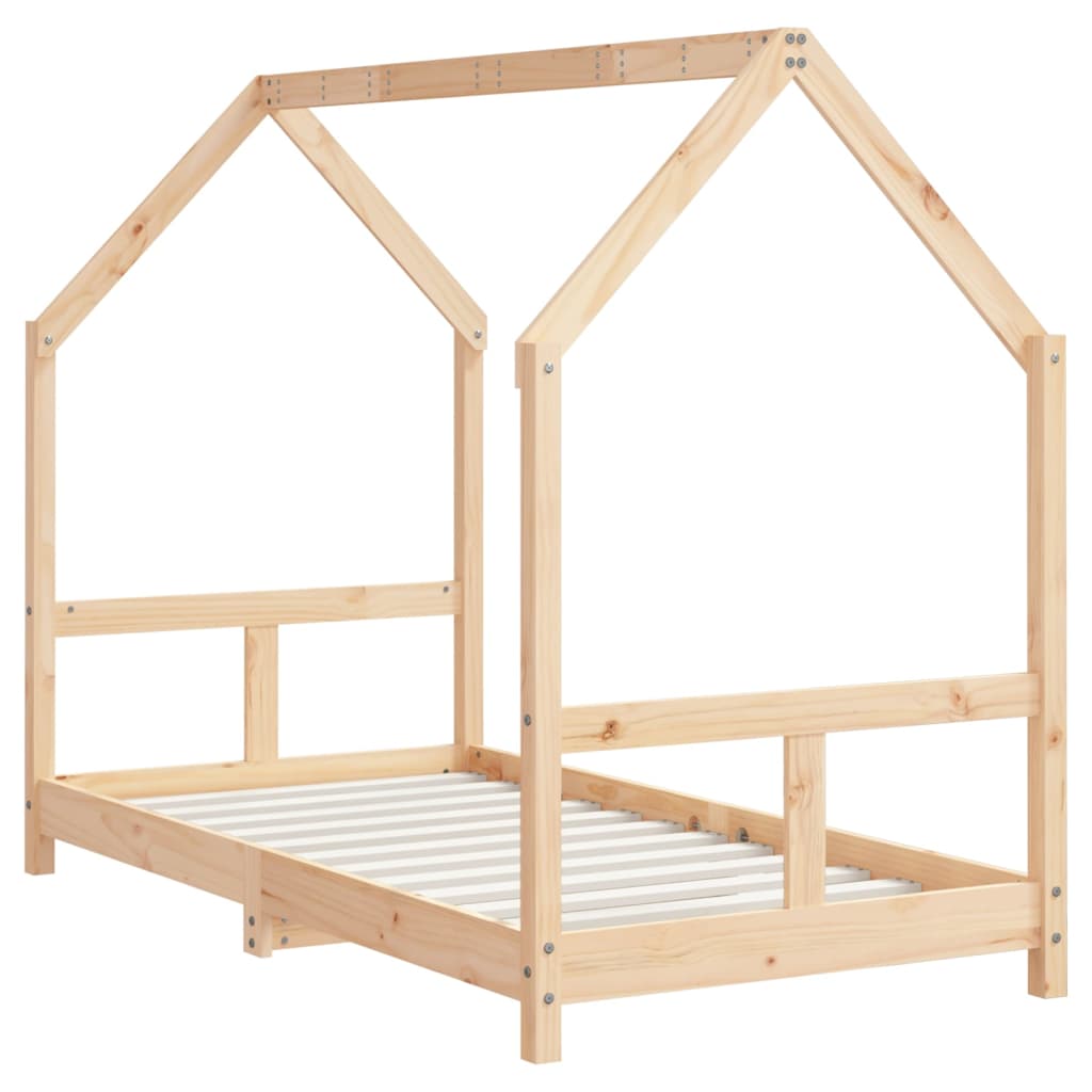 sengeramme til juniorseng 80x160 cm massivt fyrretræ