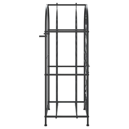 vinreol til 33 flasker 45x36x100 cm smedejern sort