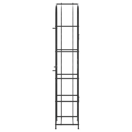 vinreol til 73 flasker 45x36x200 cm smedejern sort