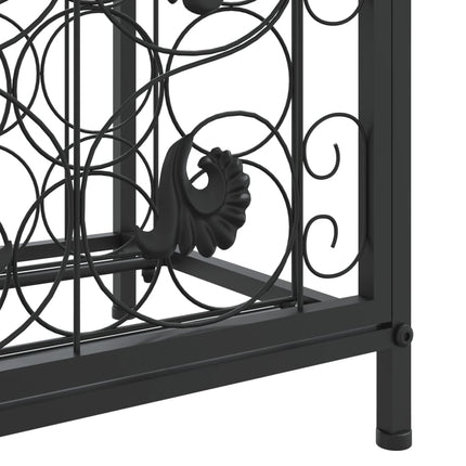 vinreol til 73 flasker 45x36x200 cm smedejern sort