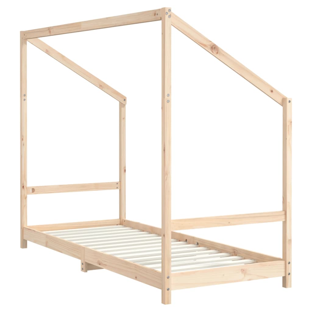 sengeramme til juniorseng 2x(80x200) cm massivt fyrretræ