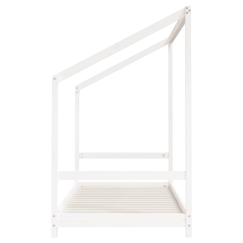 sengeramme til juniorseng 2x(90x200) cm massivt fyrretræ hvid