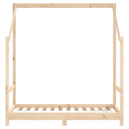 sengeramme til juniorseng 2x(70x140) cm massivt fyrretræ