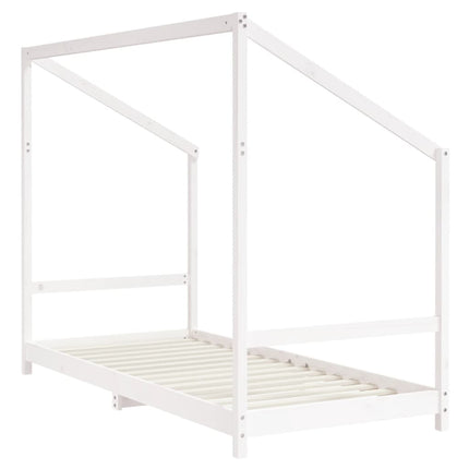 sengeramme til juniorseng 2x(90x190) cm massivt fyrretræ hvid