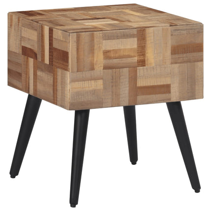 sidebord 40x40x45 cm massivt genbrugsteak