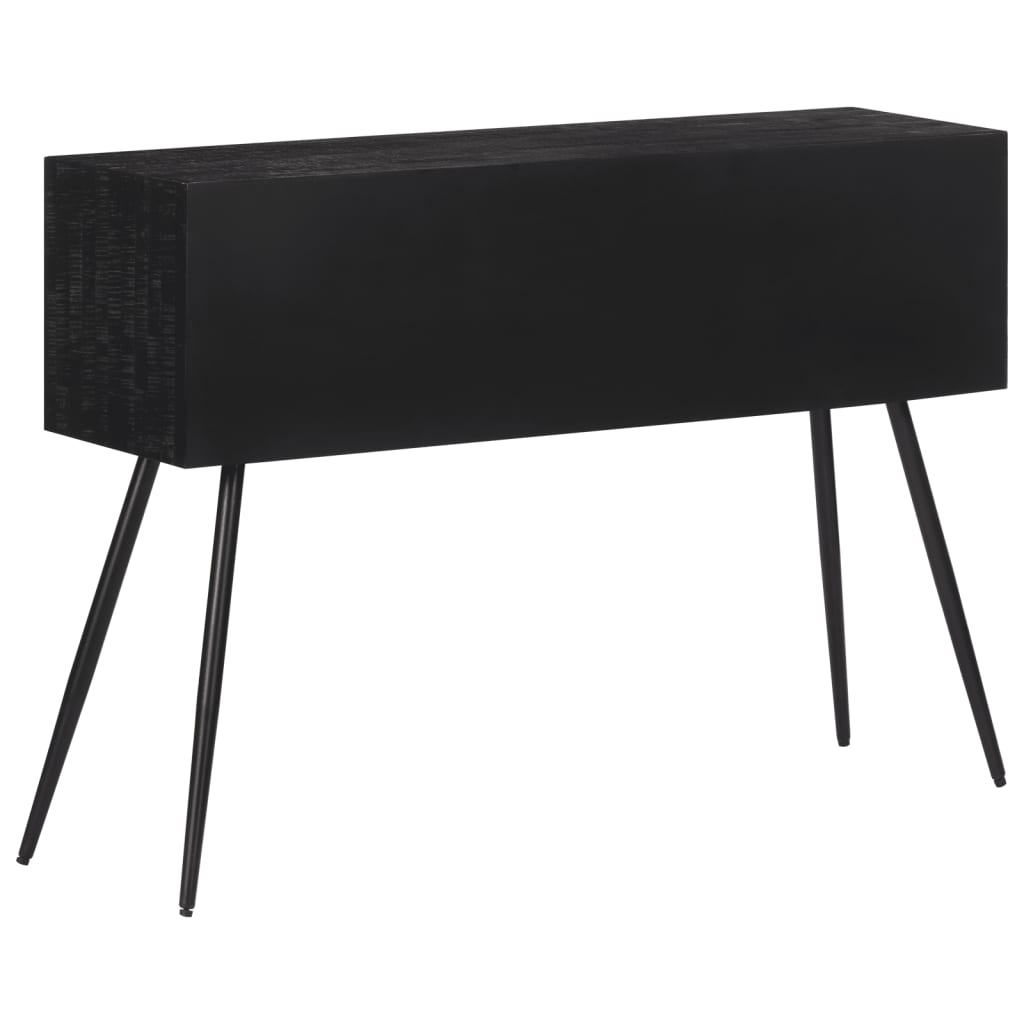 konsolbord med skuffer 116x30x76 cm massivt genbrugsteak