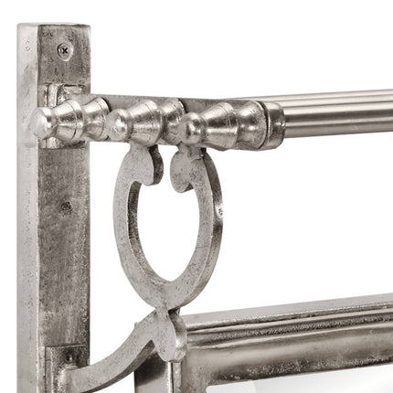 væghængt knagerække med hylde aluminium